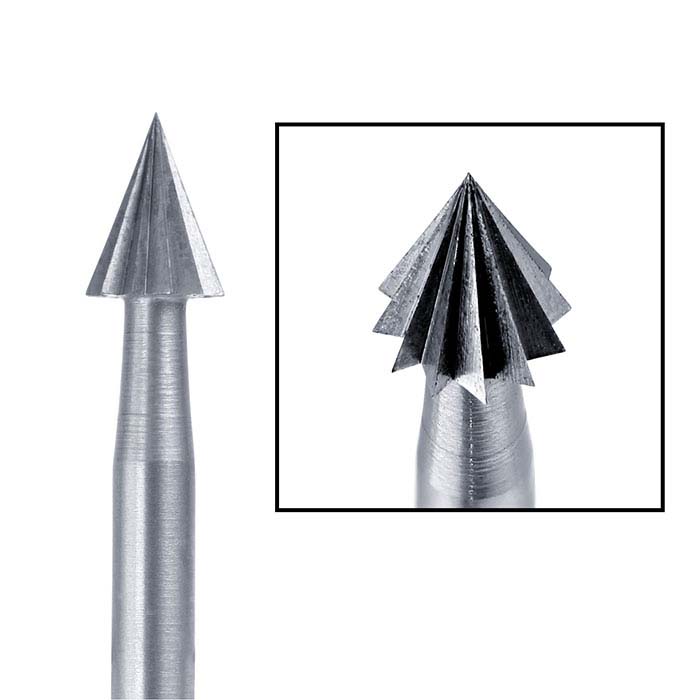 12 Piece Panther Inverted Cone Bur Set - Jewelry Making Tools 0.60 To 2.30mm