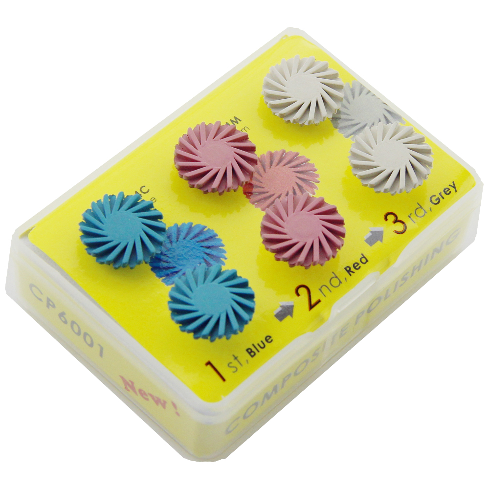 CP6001 Dental Diamond Polisher Rubber Polisher Kit for Composite Resin