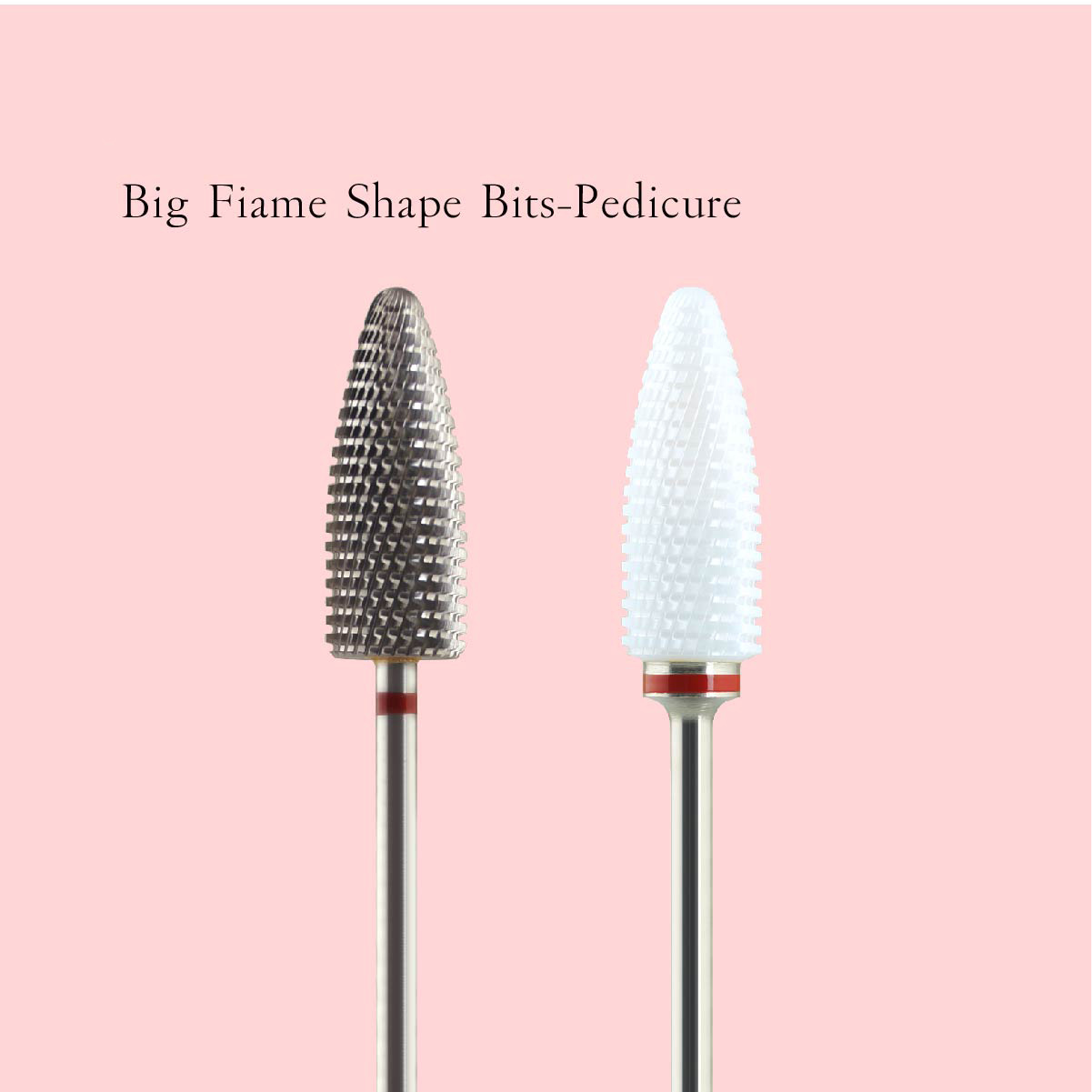 Burdental Big Flame Shape Bits   Pedicure  Pedicure Uncoated Manicure Machine nail bit drill Popular Styles nail drill bit set| |   