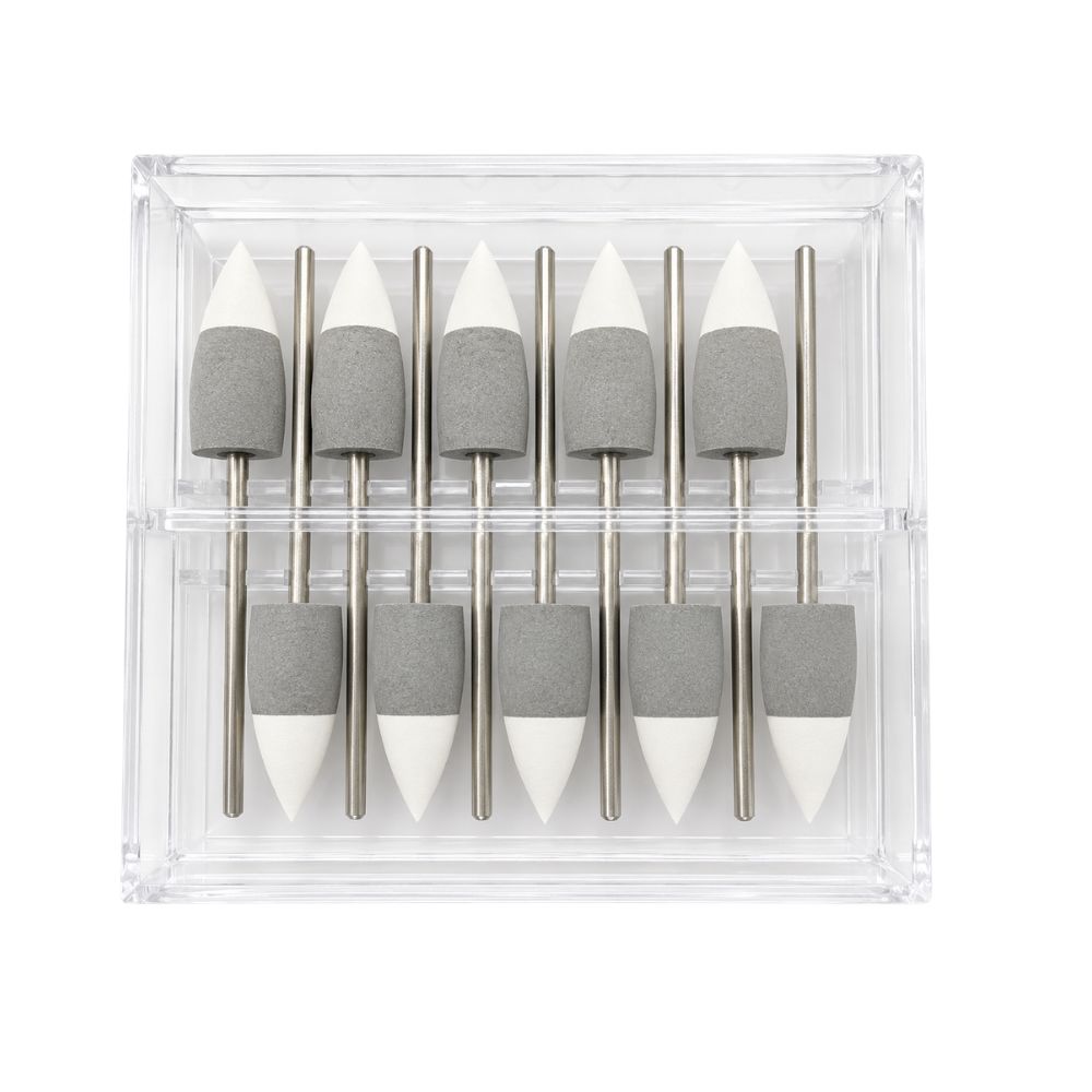 GZH243-10MF Pre-Sintered Zirconia Polishing Bur | Medium-Fine Tapered Cone