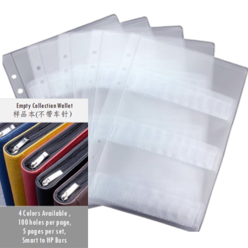 172B5-PLASTIC-SHEET Dental Bur Sample Wallet