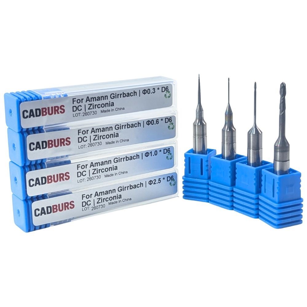 Fresa per zirconia Amann Girrbach 0.3 mm con rivestimento DC