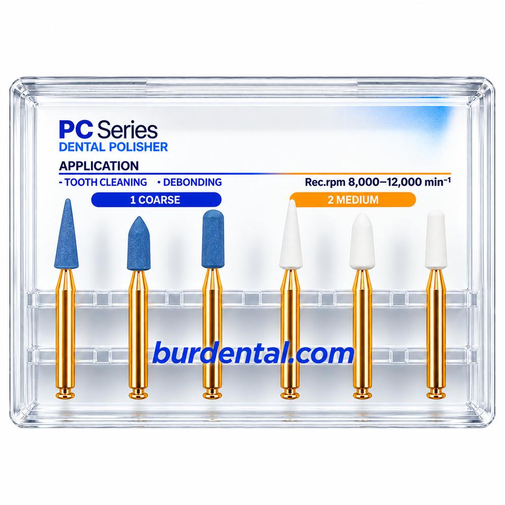 PCRK-01 Six Piece RA Dental Cleaning Bur Kit