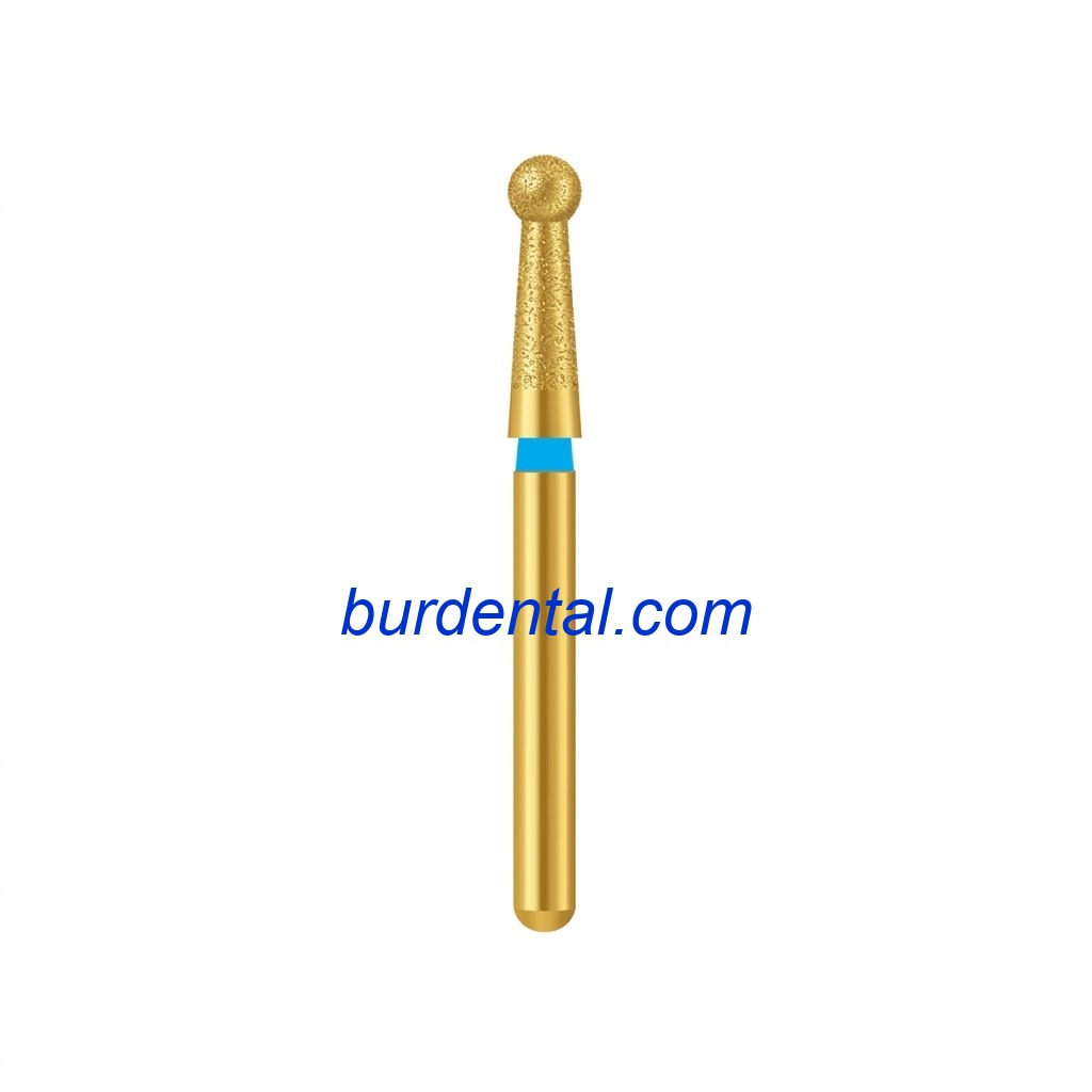 005-G016C Round Gold-Coated Diamond Bur FG Coarse grit
