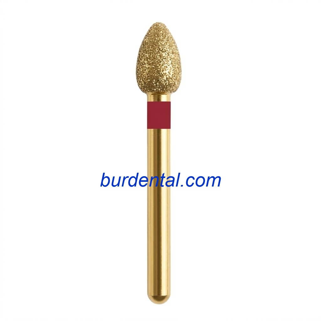 257-G016F Flame Gold-Coated Diamond Bur FG Fine grit