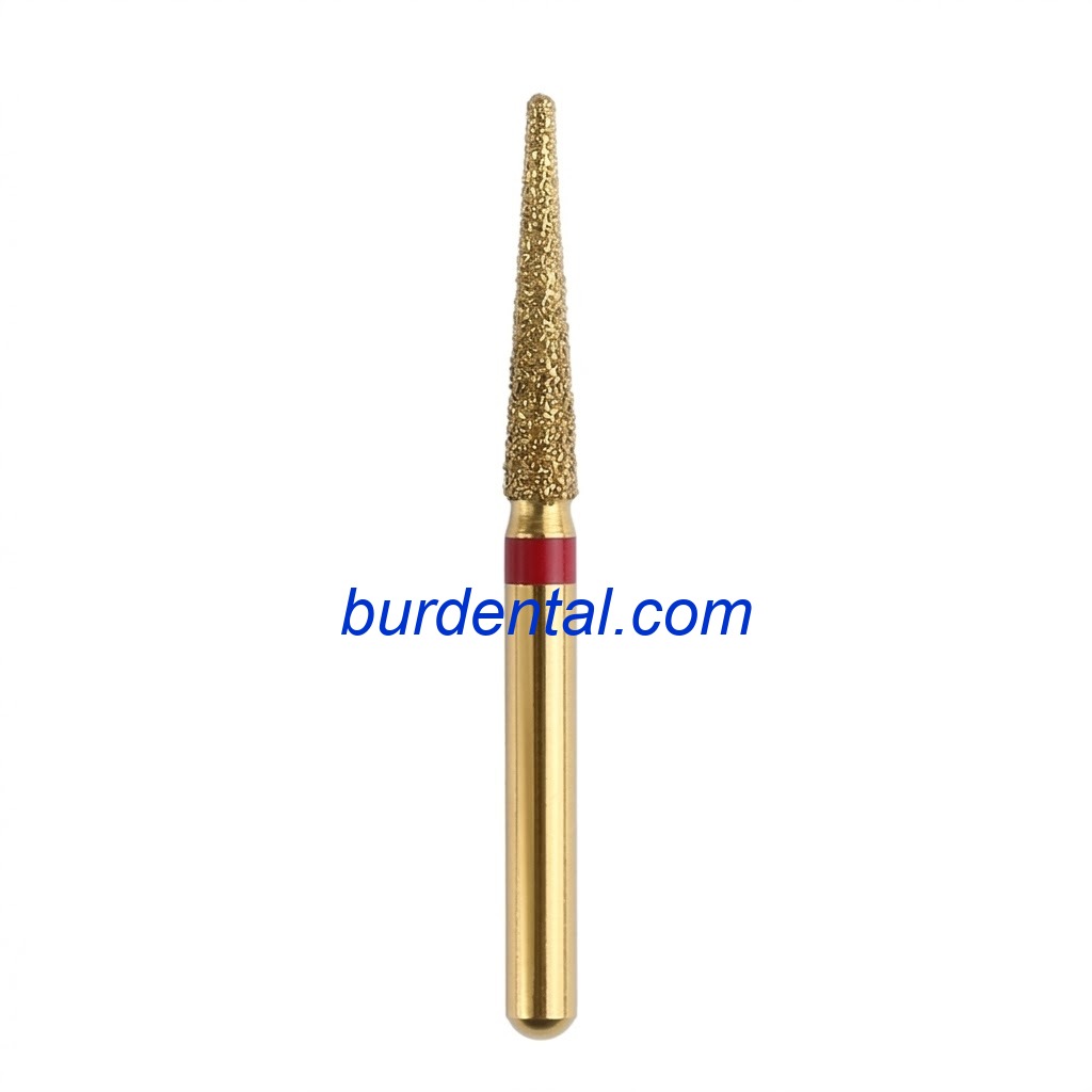 TC-G28F Needle Gold-Coated Diamond Bur FG Fine grit