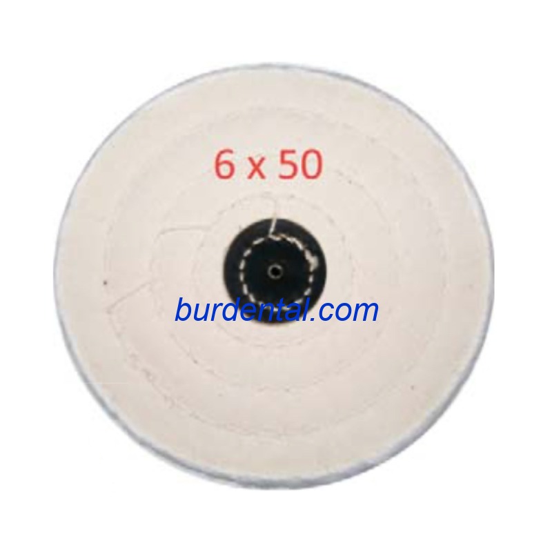 WHITE-CLOTH-WHEEL-6X50 Lathe Polish Brush HP