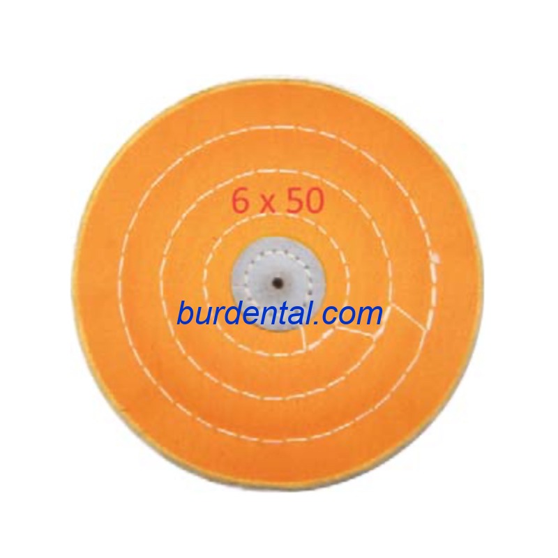 YELLOW-CLOTH-WHEEL-6X50 Lathe Polish Brush HP