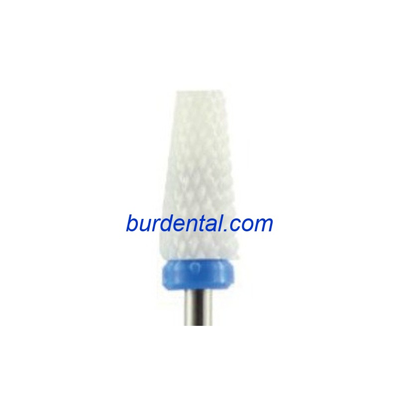 22B60M Flat End Cone Ceramic Nail Bur Medium grit