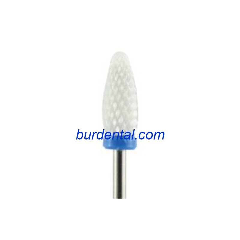 White Zriconia (Ceramic) Burs for Nails 22F60M