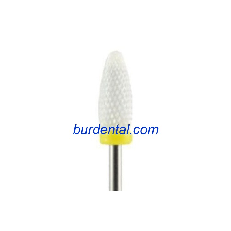 22F60XF Flat End Cone Ceramic Nail Bur Extra-fine grit