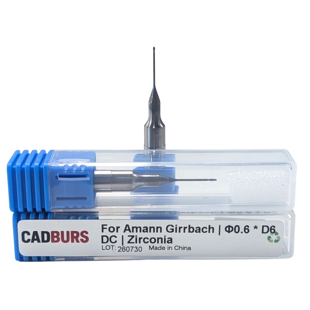 Fresa per zirconia Amann Girrbach 0.6 mm con rivestimento DC