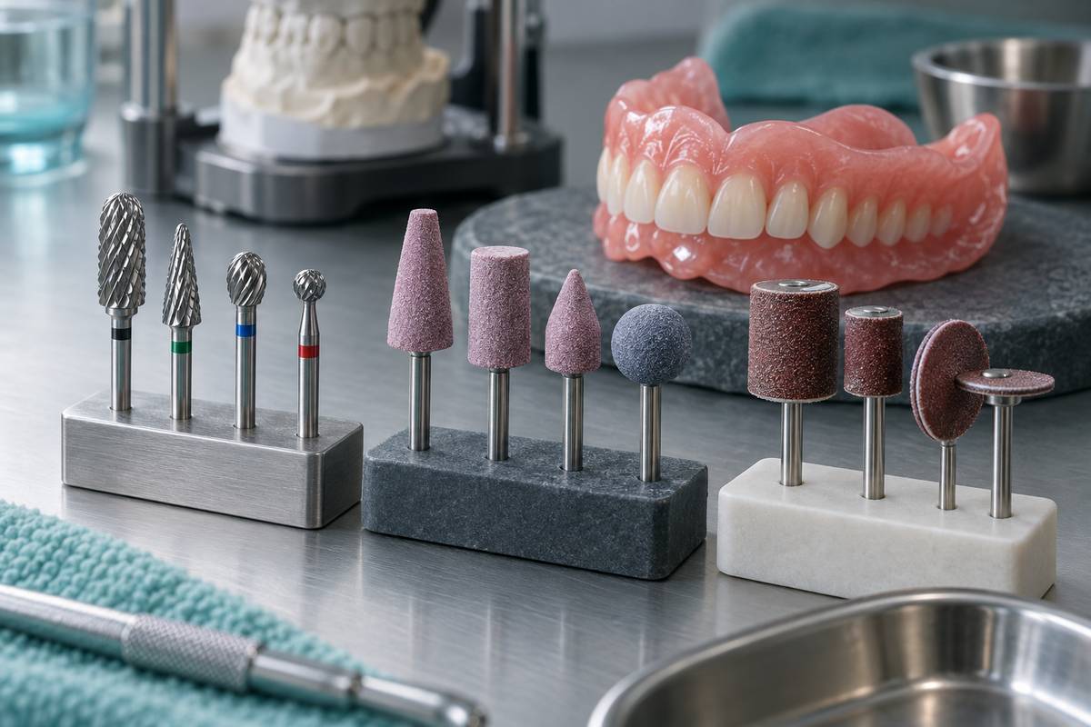 Acrylic Trimming Burs for Dentures: Carbide Cutters vs Stones