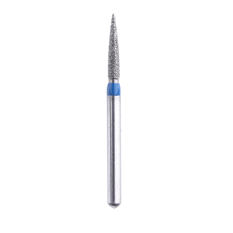 249-X014M/FO-X21 FG Long Flame head 1.4mm Blue Medium Diamond Bur FG Long