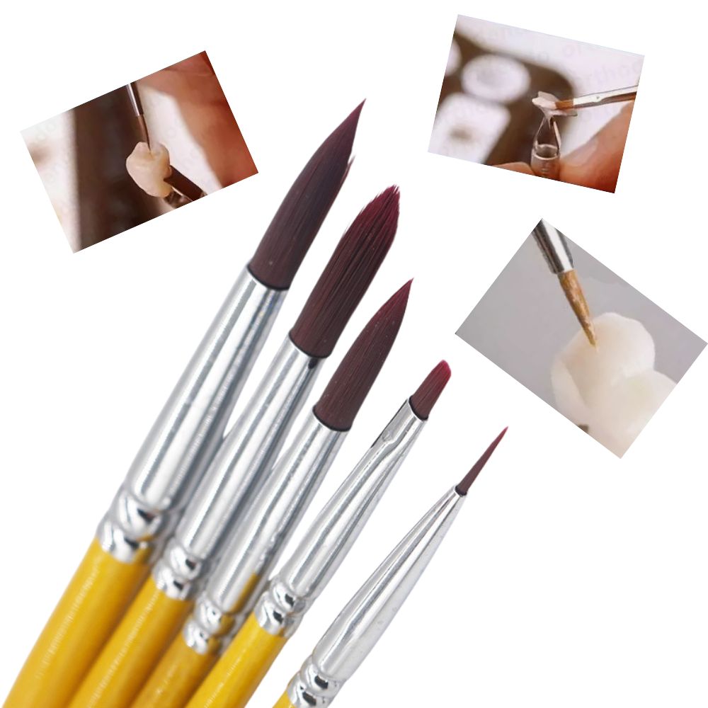 Premium Nylon Dental Porcelain Brushes for Expert Ceramists Pen 4# 5# 6# 7# 8# for Dental Laboratories
