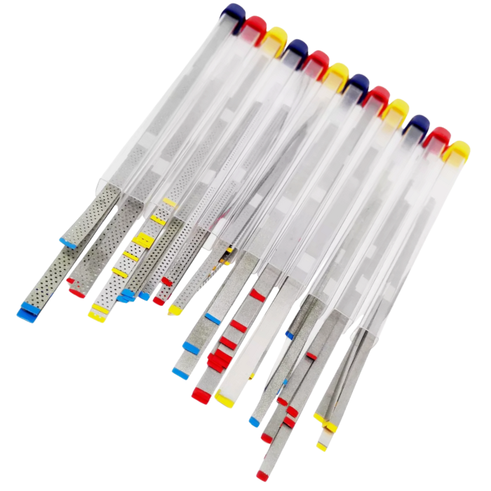 Dental Perforated & Two Striper Diamond Finishing Strips for Endodontics
