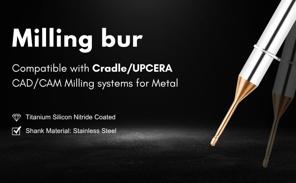 CRD-R20RC5D6TL50-BallNose-Metal dental milling bur