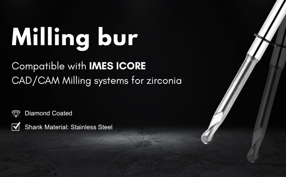 IC-R25RC15D6TL50-Zir dental milling bur