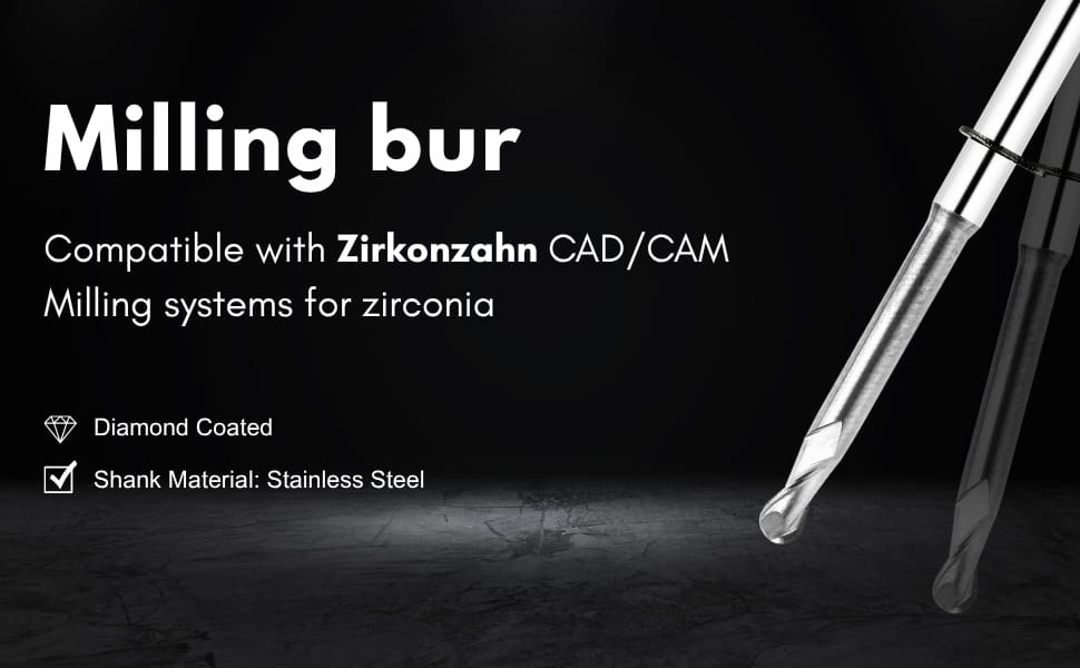 ZZ-R20RC16D6TL50-Zir dental milling bur
