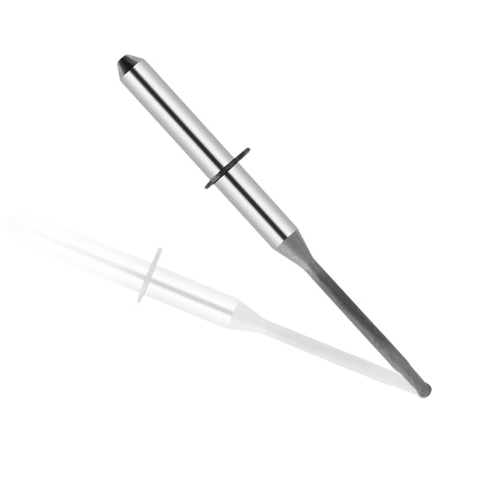 CRD-R15RC16D3TL40-Zir Cradle Compatible Zirconia DC Coated Milling Bur 1.5 mm