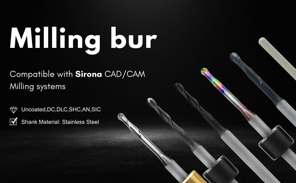 Sirona-RC132D18TL252-Step-GC CAD/CAM milling bur description image 2