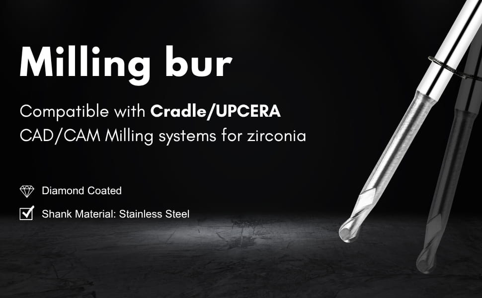 UCC-R10RC16D3TL40-Zir CAD/CAM milling bur description image 2