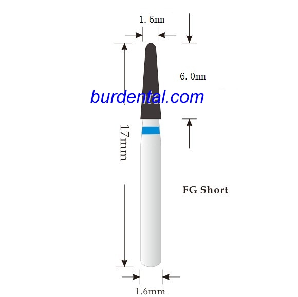 199-S018M Round End Taper Diamond Bur FG Medium grit