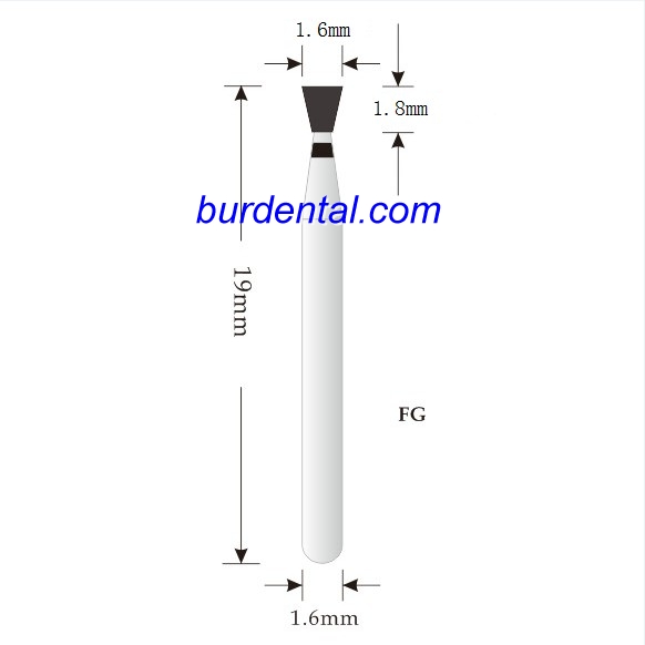 010-010S Inverted Cone Diamond Bur FG Super-coarse grit