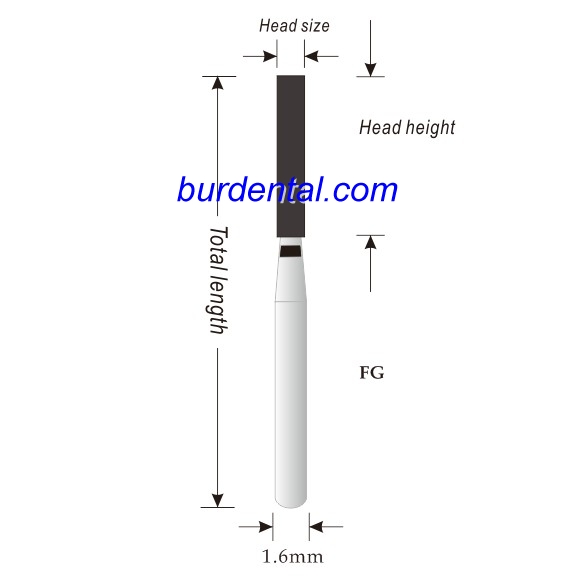 109-010S Flat End Cylinder Diamond Bur FG Super-coarse grit