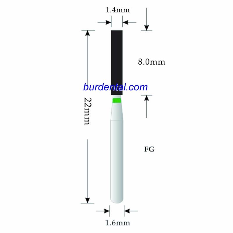 111-010C Flat End Cylinder Diamond Bur FG Coarse grit