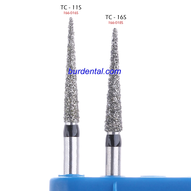 166-012S Pointed Cone Diamond Bur FG Super-coarse grit