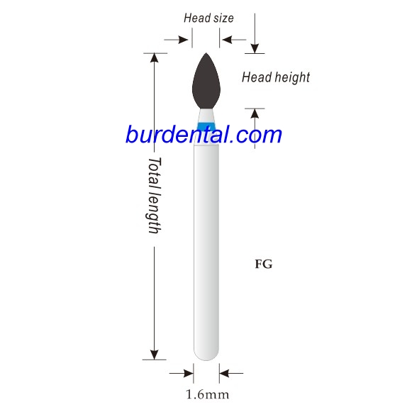 257-025M Bud Diamond Bur FG Medium grit