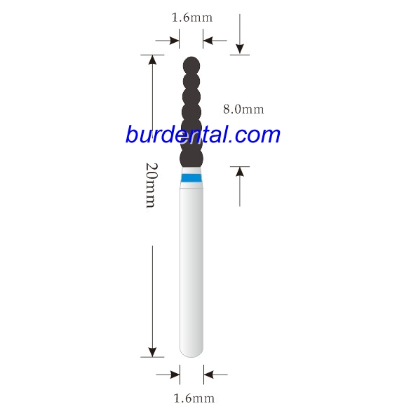 519-016M Gross Reduction Taper Diamond Bur FG Medium grit