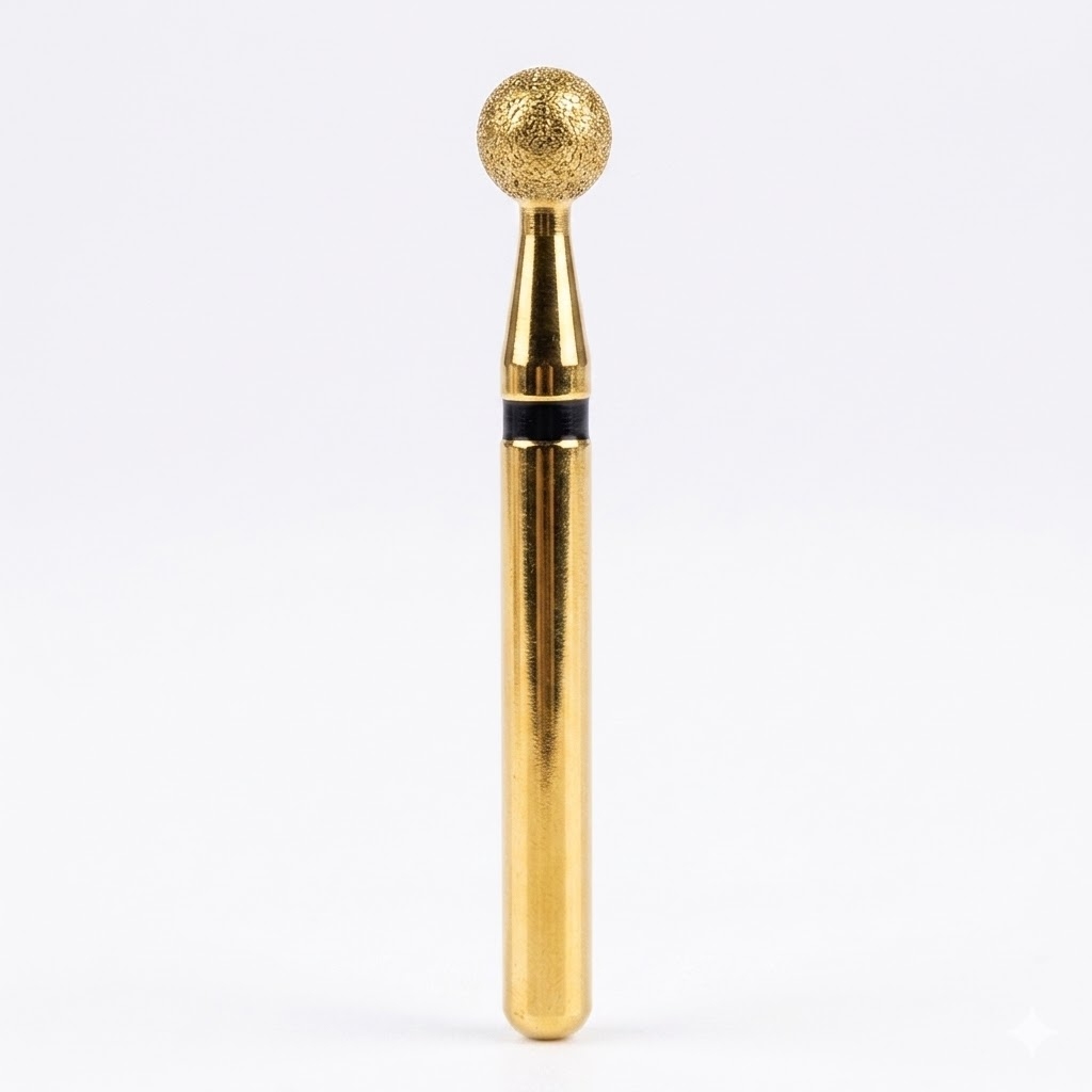 BRL-G40S Round Gold-Coated Diamond Bur FG Super-coarse grit