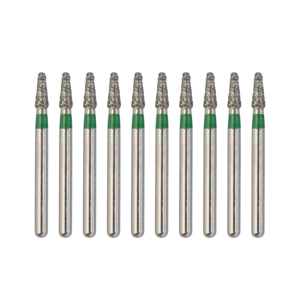 198-014F Round End Cone/taper Diamond Bur FG Fine grit