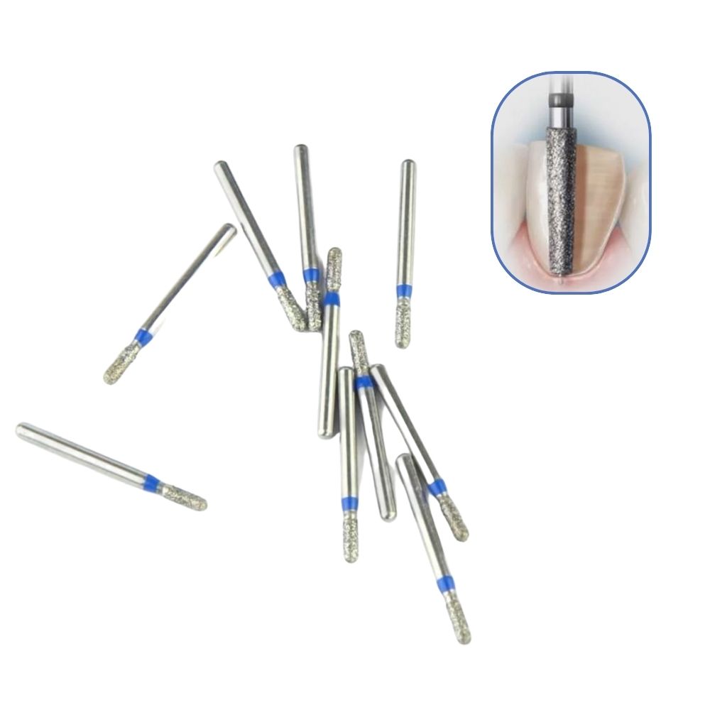 140-014M Round End Cylinder Diamond Bur FG Medium grit