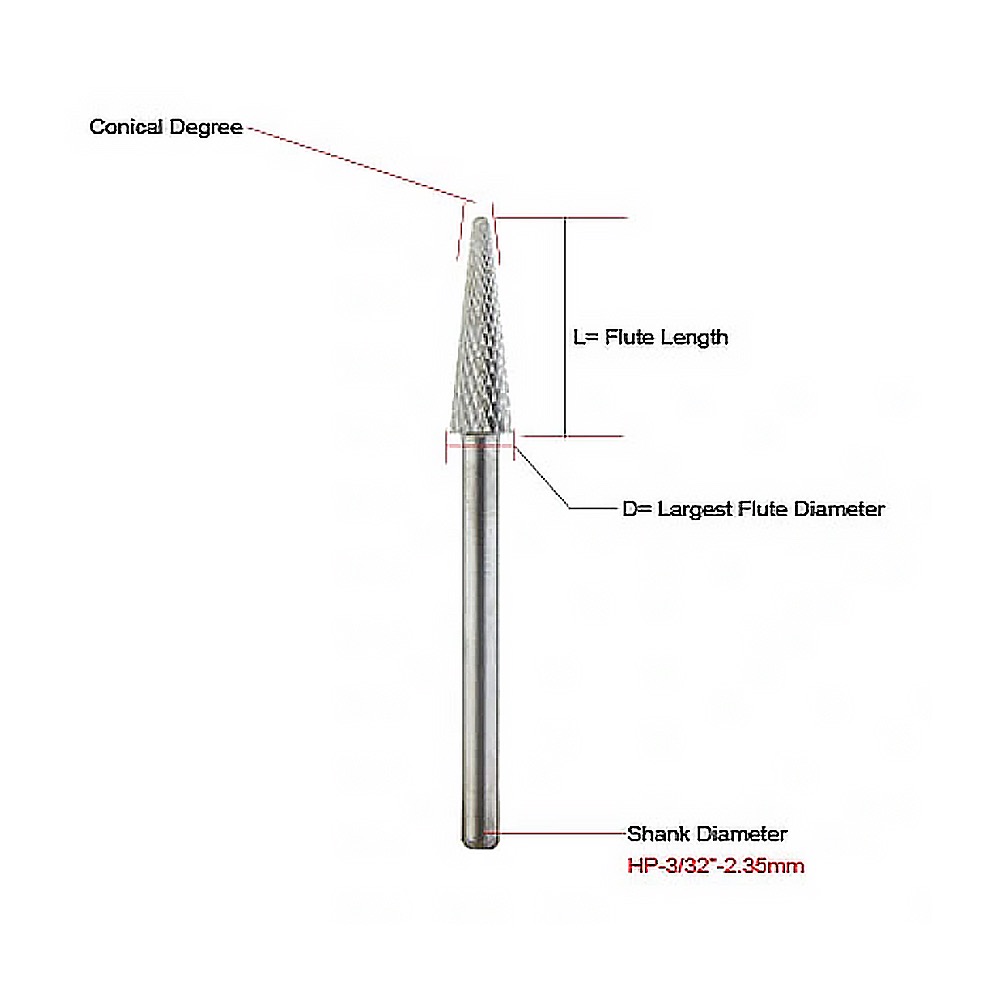 CF3 Milling Machine Bur Tungsten Carbide Bur for Milling Machine HP