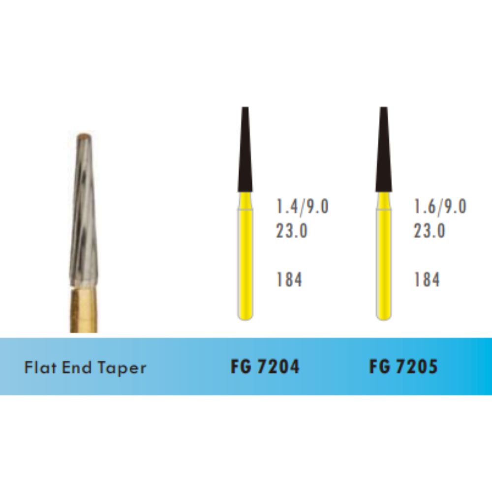 7204 Taper Cone Trimming and Finishing Carbide Bur FG