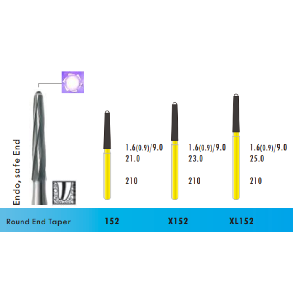FG152 Safe-ended Endo End Bur FG