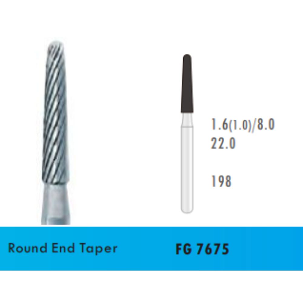 7675 Round End Taper Trimming and Finishing Carbide Bur FG