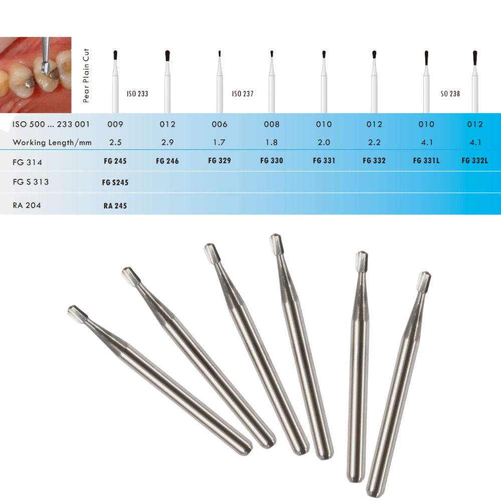 F330 Egg Tungsten Carbide Bur FG Economical
