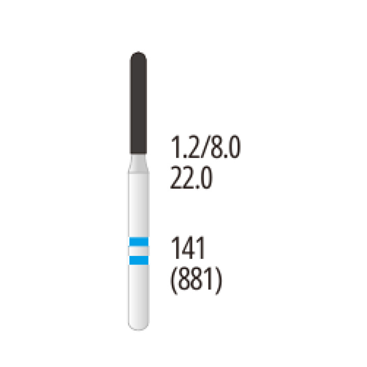 Z141-012M Round-End Cylinder Zirconia Diamond Bur FG Medium grit