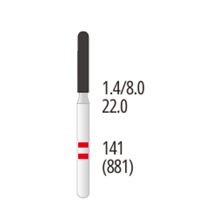 Z141-014F Round-End Cylinder Zirconia Diamond Bur FG Fine grit