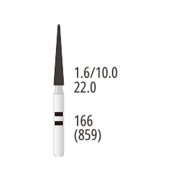 Z166-016S Torpedo Zirconia Diamond Bur FG Coarse grit