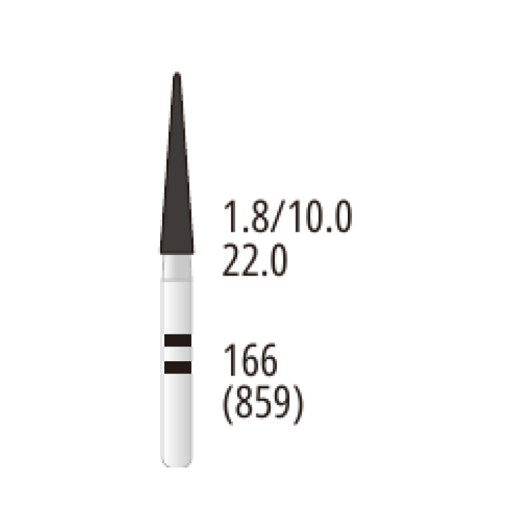 Z166-018S Torpedo Zirconia Diamond Bur FG Coarse grit