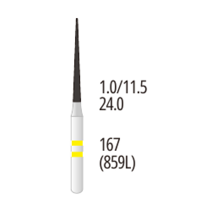 Z167-010EF Tapered Zirconia Diamond Bur FG Extra-Fine grit