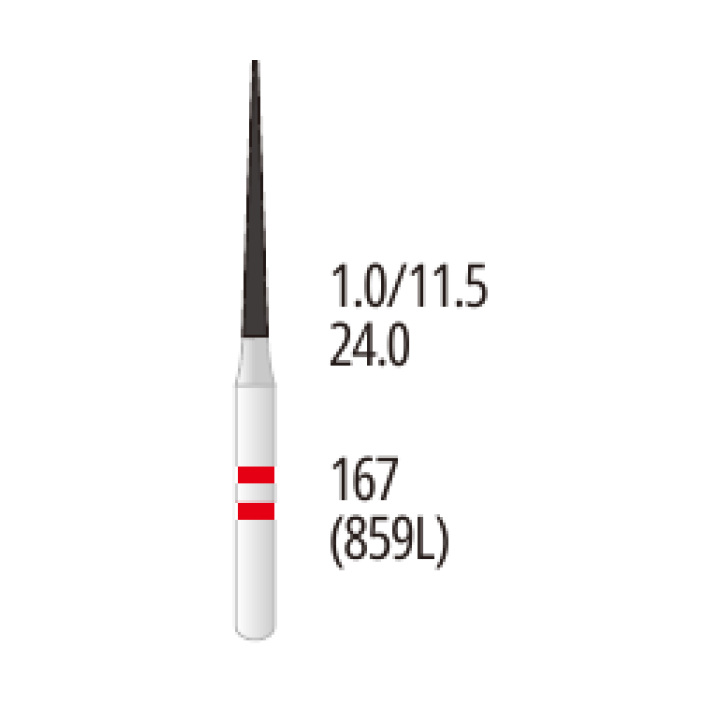 Z167-010F Tapered Zirconia Diamond Bur FG Fine grit