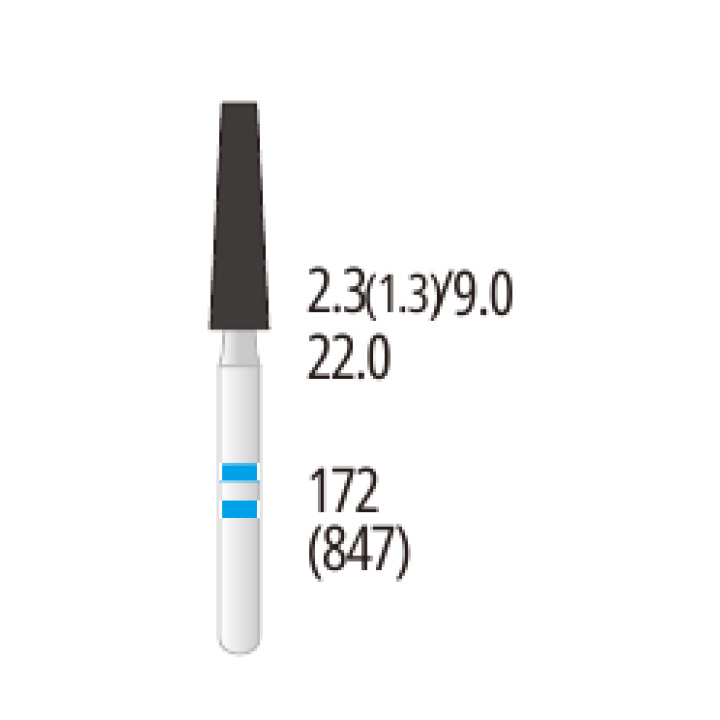 Z172-023M Flat-End Taper Zirconia Diamond Bur FG Medium grit