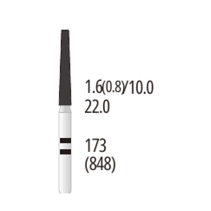 Z173-016S Flat-End Taper Zirconia Diamond Bur FG Coarse grit