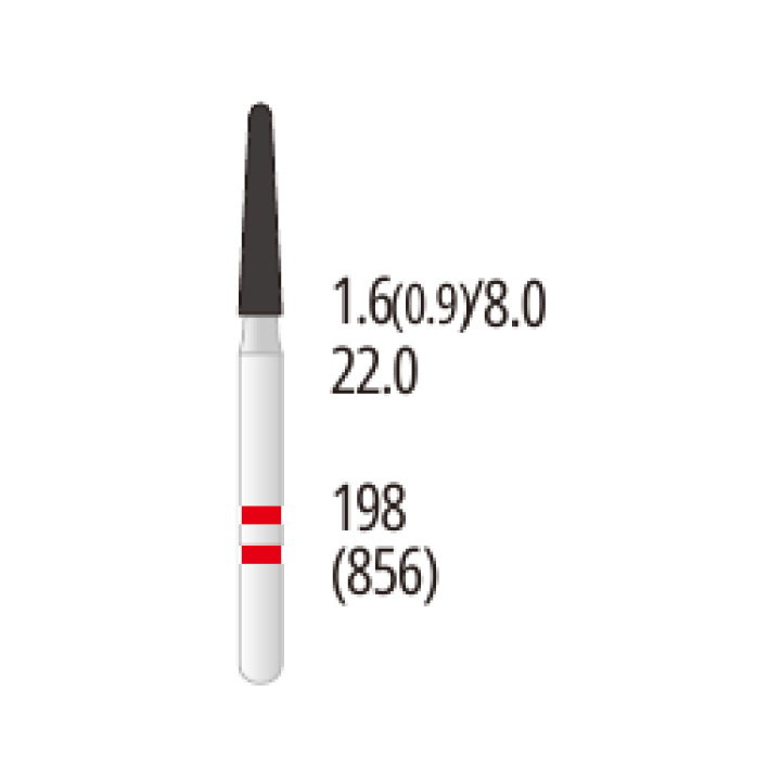 Z198-016F Round-End Cone Zirconia Diamond Bur FG Fine grit